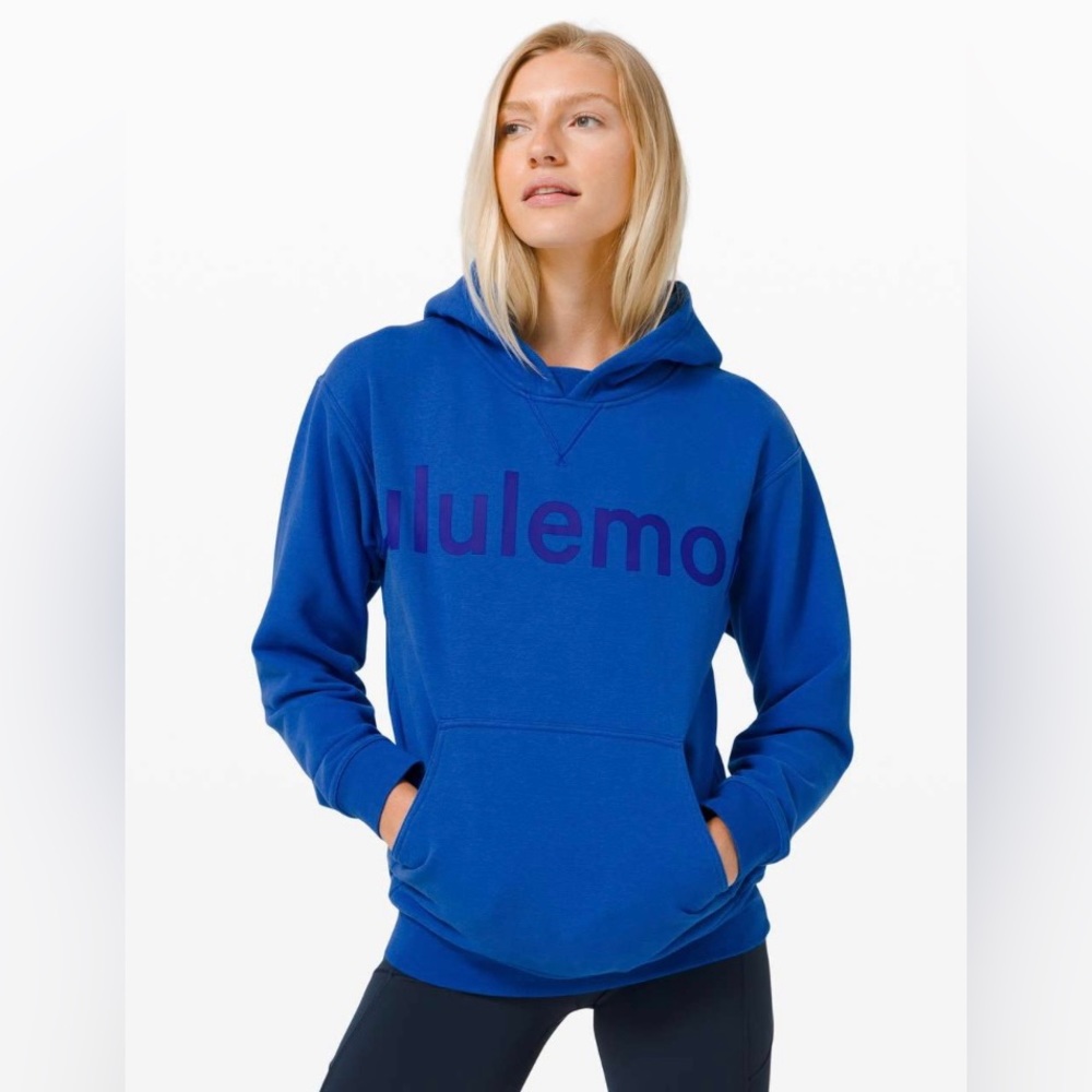 Lululemon All Yours Graphic Hoodie Cerulean Blue RARE